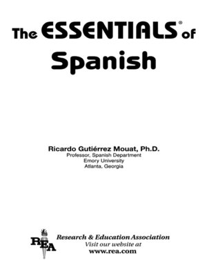 cover image of Spanish Essentials